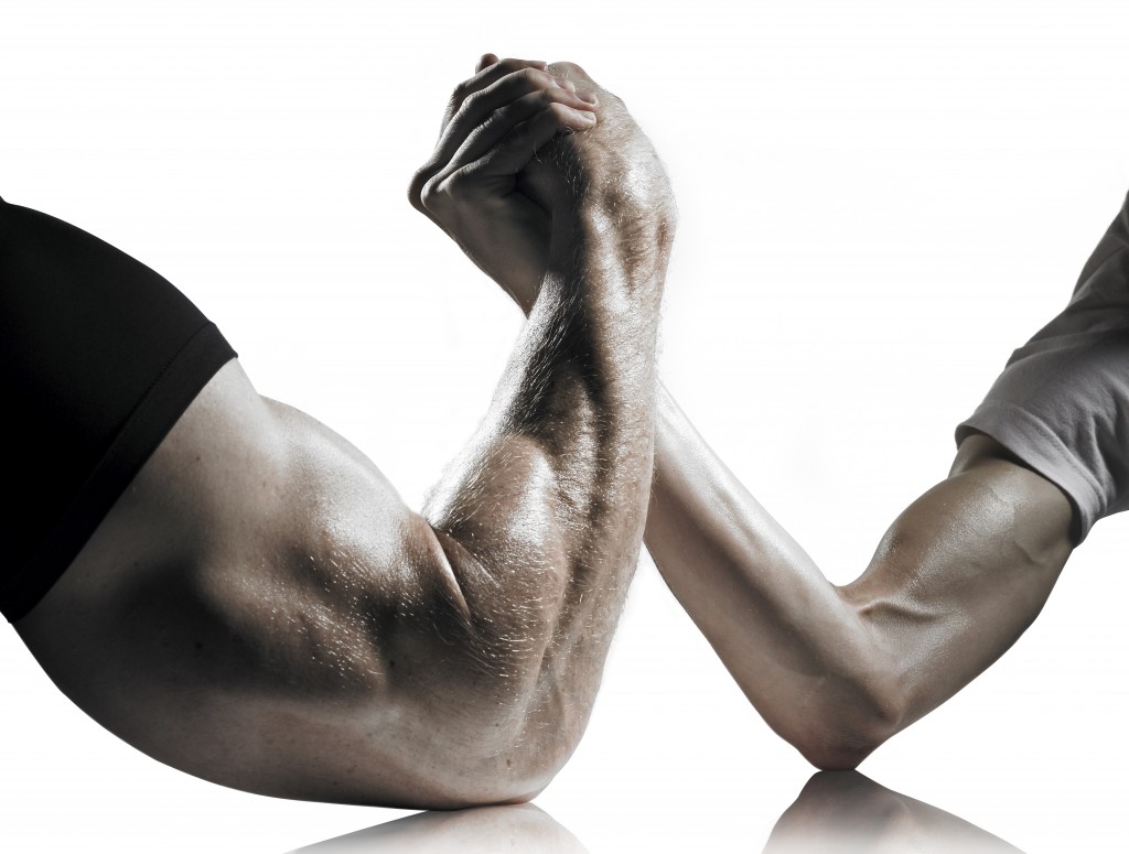 How to hand yourself bigger muscles.